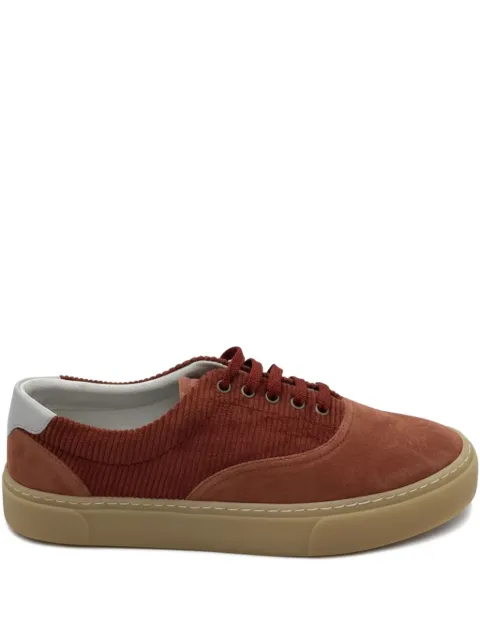 Brunello Cucinelli corduroy-textured sneakers Brown MZULPGP310