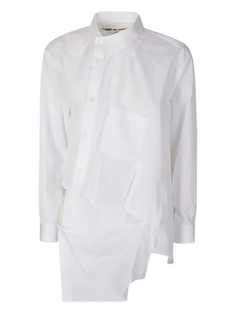 Comme Des Garçons asymmetric pocketed shirt White GPB0122