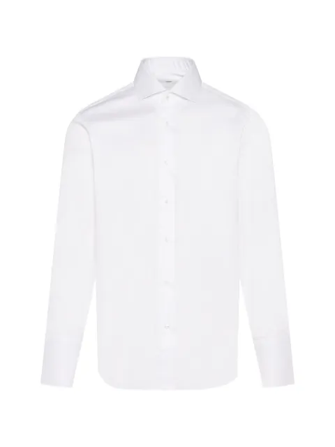 Barba spread-collar long-sleeve shirt White D2U13P0350091