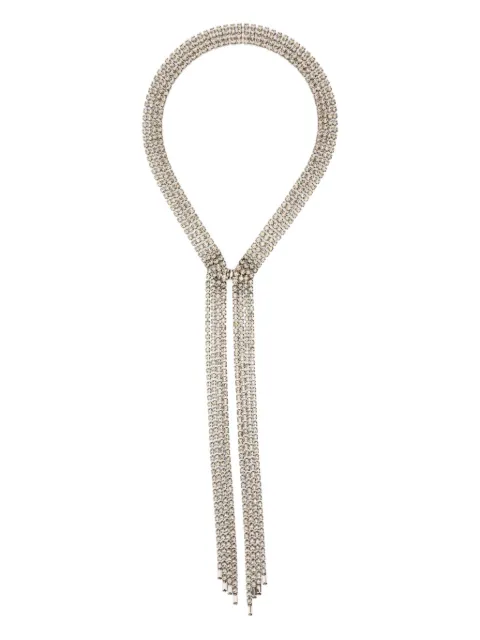 Helene Zubeldia crystal-tassel necklace Silver CSCL980