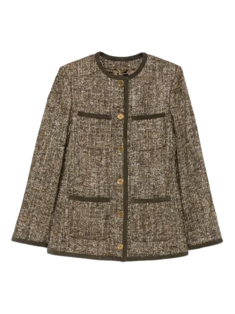 Golden Goose tweed-pocketed jacket Brown GWP02336P002093