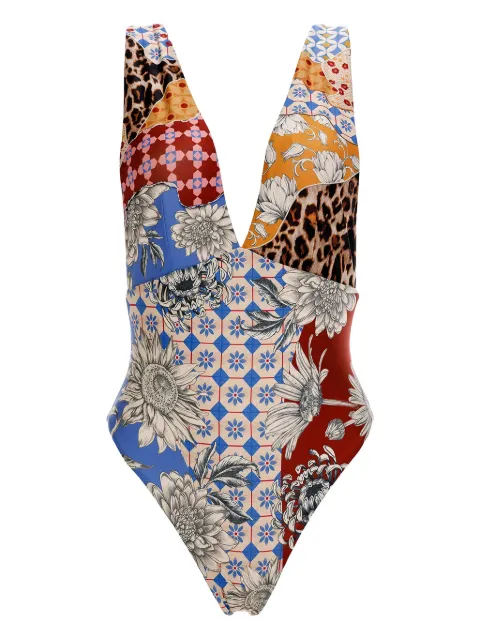 Agua Bendita Tulipa Quilt swimsuit Blue 19331