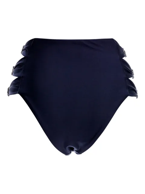 Agua Bendita embroidered high-waisted bikini bottoms Blue 20522