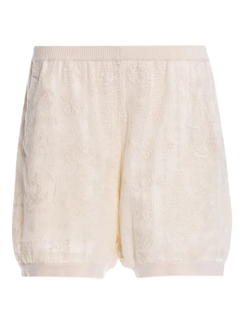 Agua Bendita Maury embroidered shorts Neutrals 20072