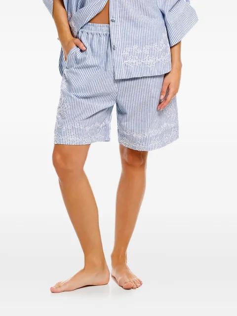 Agua Bendita Malaga striped shorts Blue 21014