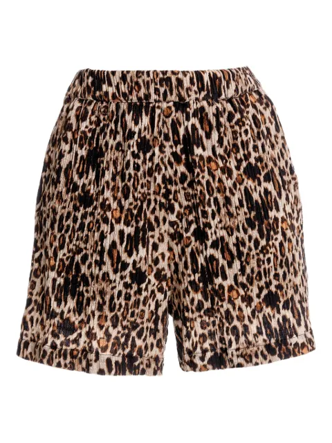 Agua Bendita Watts Quilt leopard-print shorts Brown 19346