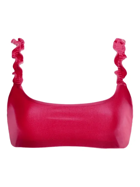 Agua Bendita ruffled-strap bikini top Pink 20108