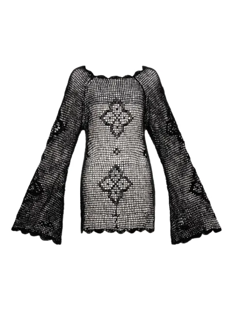 Agua Bendita crochet top Black 19339