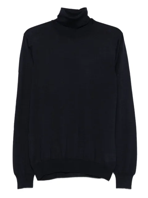 Barba turtleneck wool sweater Black 1319057531