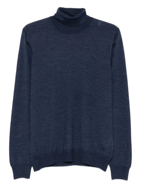 Barba turtleneck long-sleeve sweater Blue 1319057531