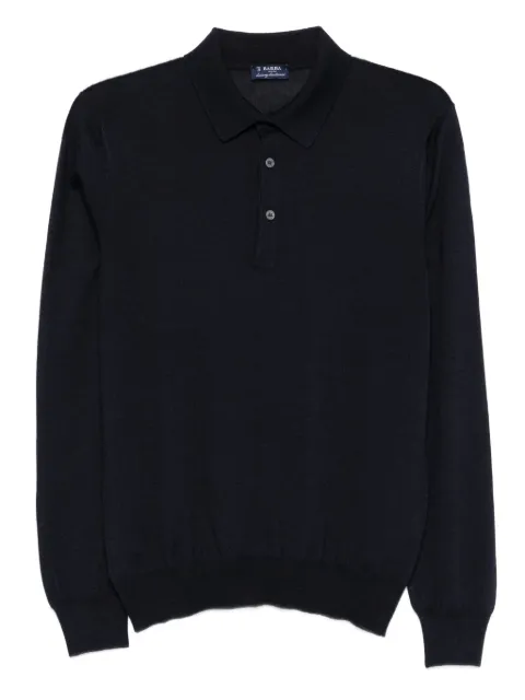 Barba polo-neck long-sleeve sweater Blue 1319057532