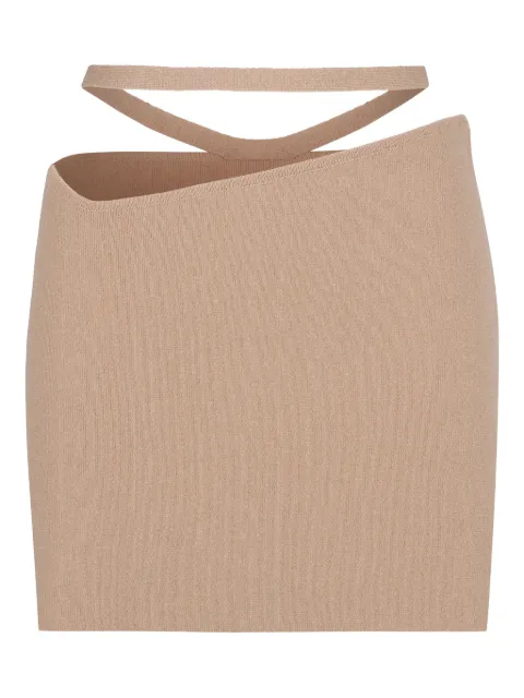ANDREĀDAMO waist-strap mini skirt Neutrals ADSS23SK11947268