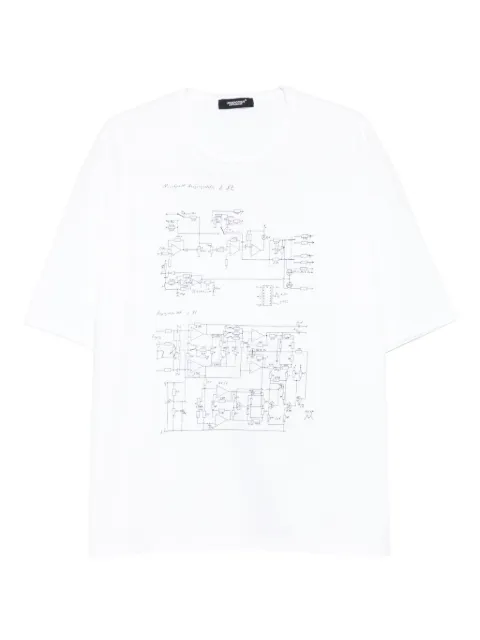 Undercover circuit-diagram graphic T-shirt White UC2E48137