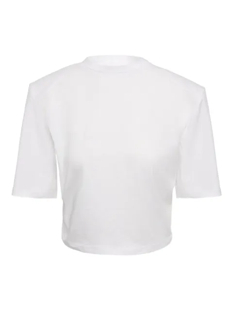 Ana Radu padded-shoulder open-back top White 46476
