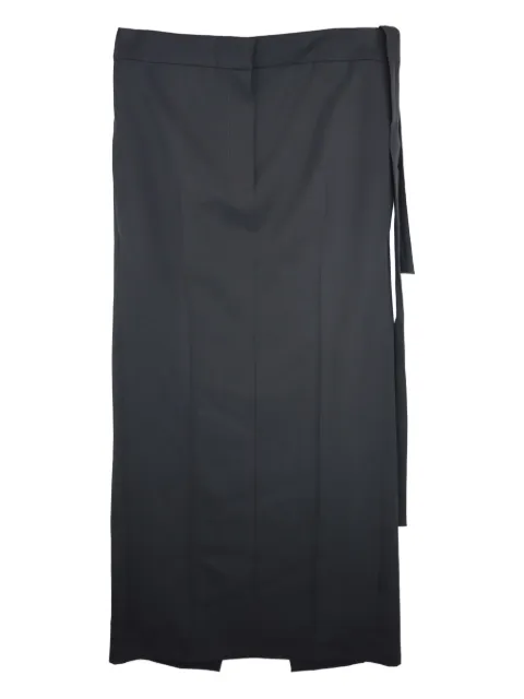 The Row tie-detail split skirt Black 7938W2974
