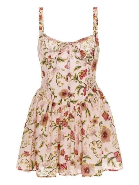 Agua Bendita Spring Aura floral corset mini dress Pink 20010