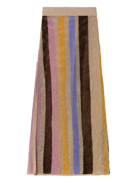 Agua Bendita striped high-waisted skirt Neutrals 20031