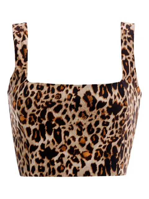 Agua Bendita leopard-print top Brown 19706