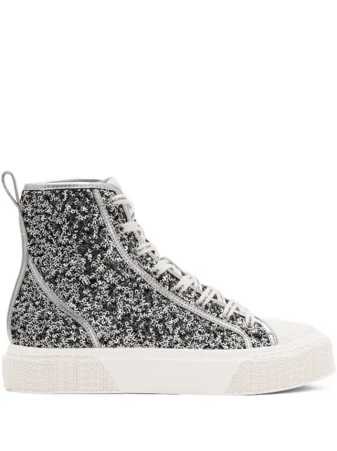 Marc Jacobs sequin high-top sneakers Silver 2R5FSN001F07040
