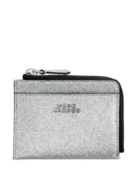 Marc Jacobs The Coated Glitter zip leather wallet Silver 2R5SMP072S02040