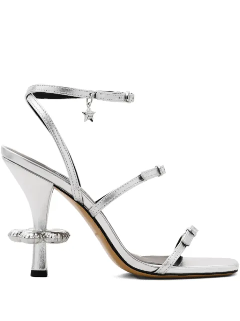 Marc Jacobs The Metallic Leather Daisy strap sandals Silver 2P5FPM001F14040