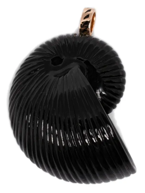 Dezso 18K rose gold Nautilus onyx pendant Pink WNA