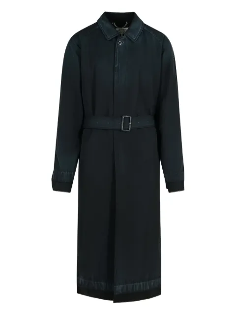 Maison Margiela belted pointed-collar coat Black S50AH0141M35062