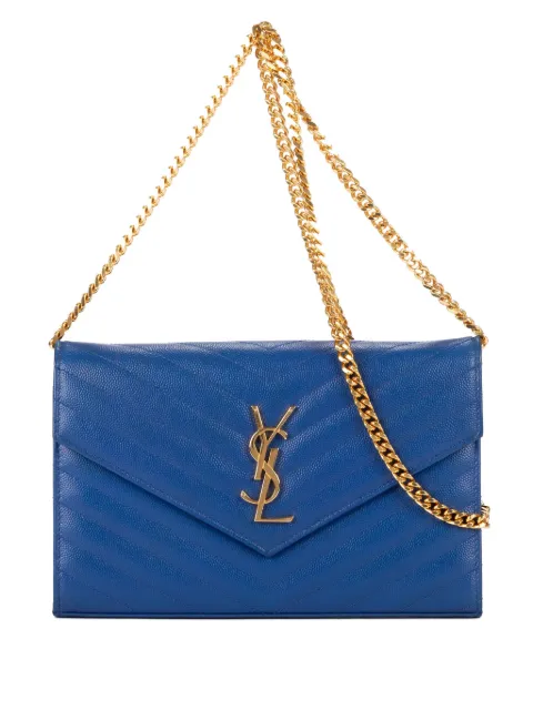 Saint Laurent Pre-Owned Envelope clutch bag Blue HPP3778280715
