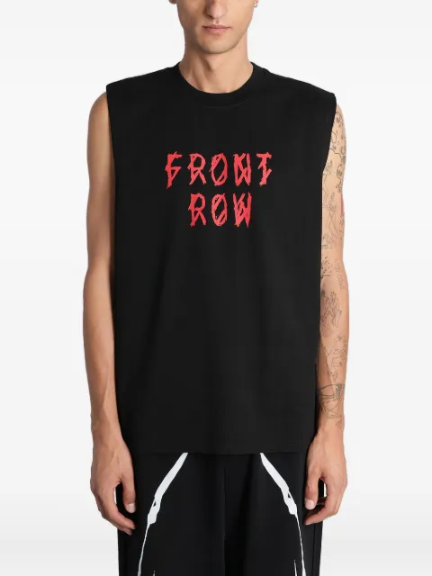 Mugler print sleeveless vest Black 25F1TO0724484