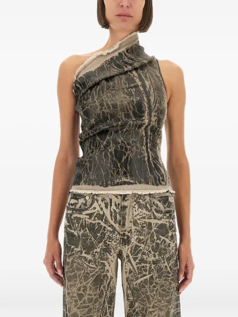 Rick Owens DRKSHDW Athena one-shoulder top Grey DS02E7131SDWF59