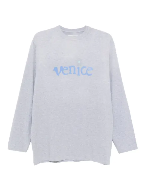 ERL text-print long-sleeve T-shirt Grey ERL11T006