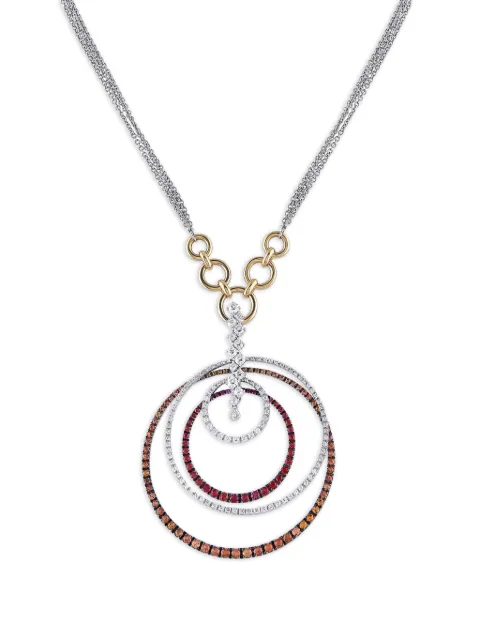 Staurino 18K white gold diamond and sapphire necklace Silver ST14080425