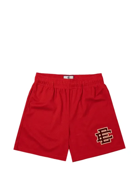 ERIC EMANUEL Basic logo-print shorts Red EE056