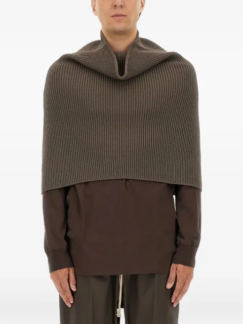 Rick Owens ribbed scarf Grey RR02E1491KWVH78