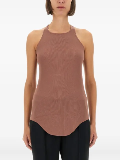 Rick Owens Lilies racerback curved-hem top Pink LI02E3101RV63