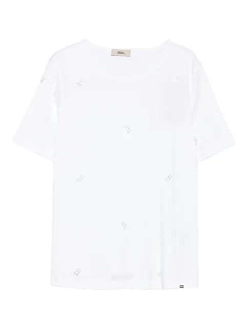 Herno rhinestone-embellished short-sleeve t-shirt White JG00029D520091000