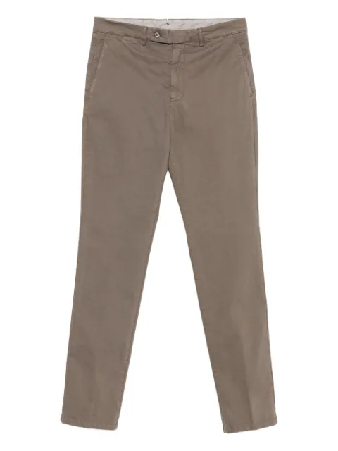 Berwich flat-front trousers Brown VULCANO195GDXGAB