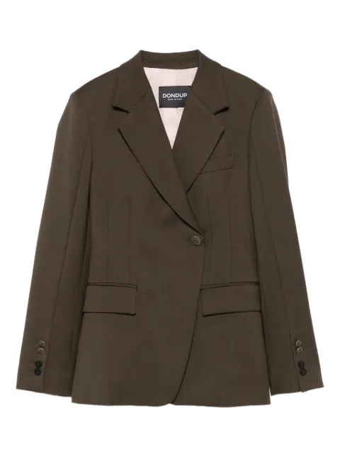 DONDUP single-button notched-lapels blazer Brown DJ708WF0178