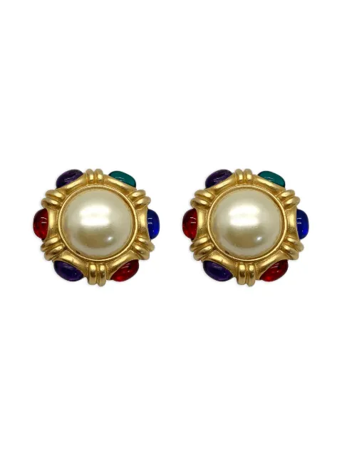 Jennifer Gibson Jewellery 1980s Mughal cabochon-cut earrings Gold JGJCABJEWLERG