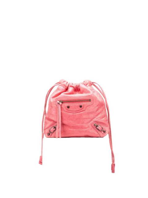 Balenciaga Pre-Owned 2005-2025 Lambskin Motocross Move On Drawstring pouch Pink UK9YXTM3H71Y9HLC