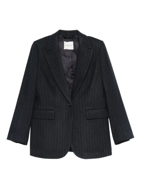 TRUE AVENUE pinstripe single-breasted blazer Blue PARISWOOLSTRIPE