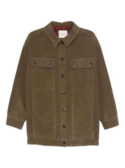 TRUE AVENUE corduroy button-fastening jacket Brown VITTORIANEEDLECROD