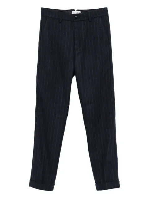 TRUE AVENUE pinstripe wool trousers Blue LARAWOOLSTRIPE