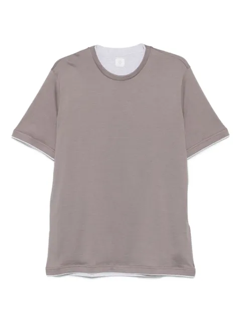 Eleventy layered cotton t-shirt Grey L75TSHJ01TES0L301