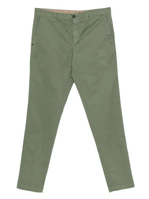 White Sand flat-front cotton trousers Green 25SU10L83