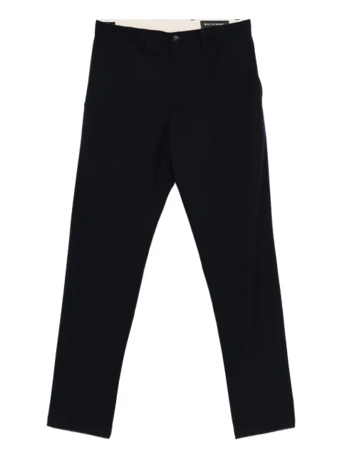 White Sand linen-blend straight-leg trousers Blue 25WSU01330