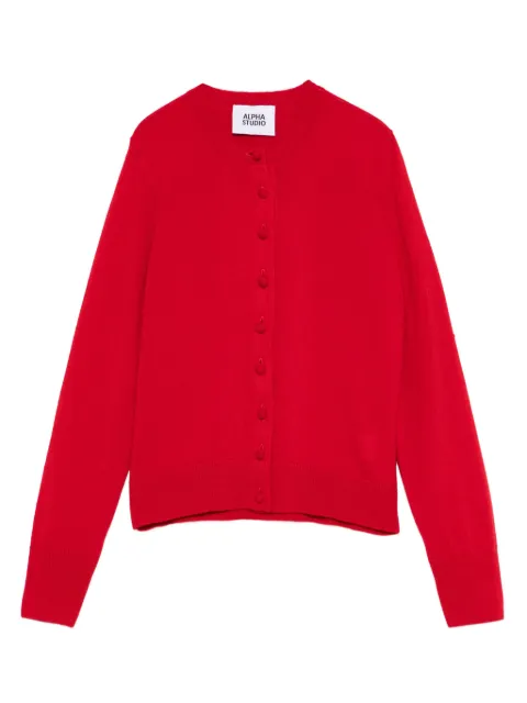 ALPHA STUDIO button-front cardigan Red AD4151E