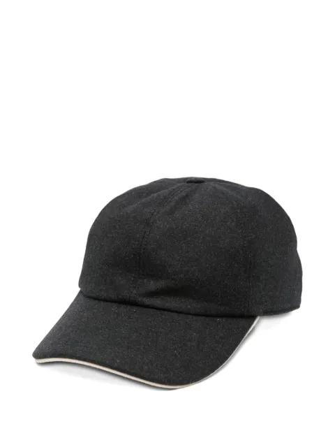 Eleventy curved-peak wool-blend baseball cap Black L77CPLL18TES0L197
