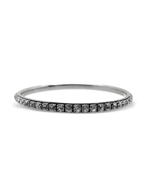 Jennifer Gibson Jewellery 1930s Art Deco crystal-embellished bangle bracelet Silver JGJDECOLINEBLT