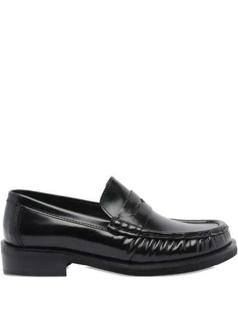 POEVE penny-leather loafers Black VE25NERO